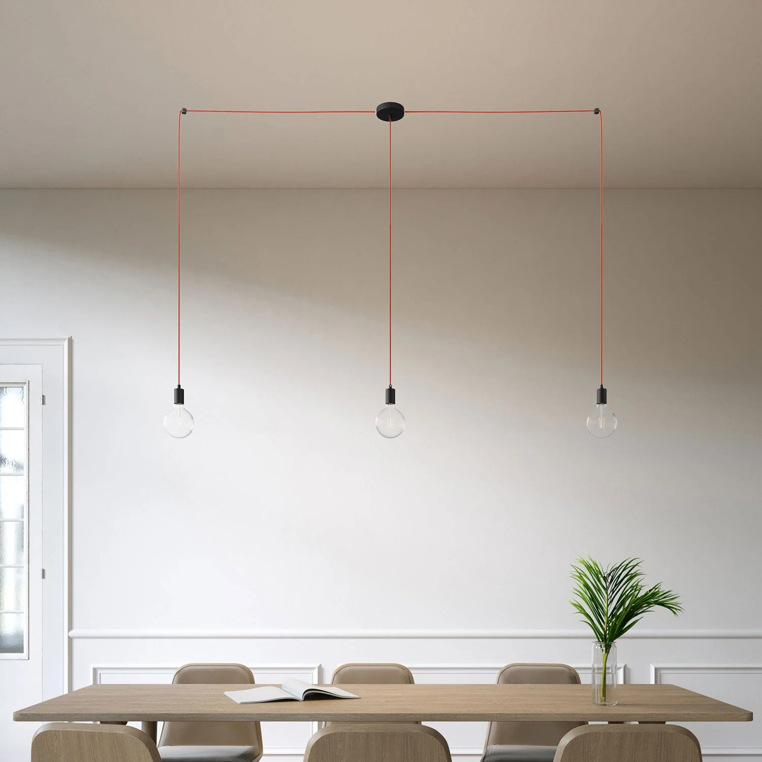 Spider - Multi-drop pendant lamp with 3 drops and metal finishes - Black - Image 2