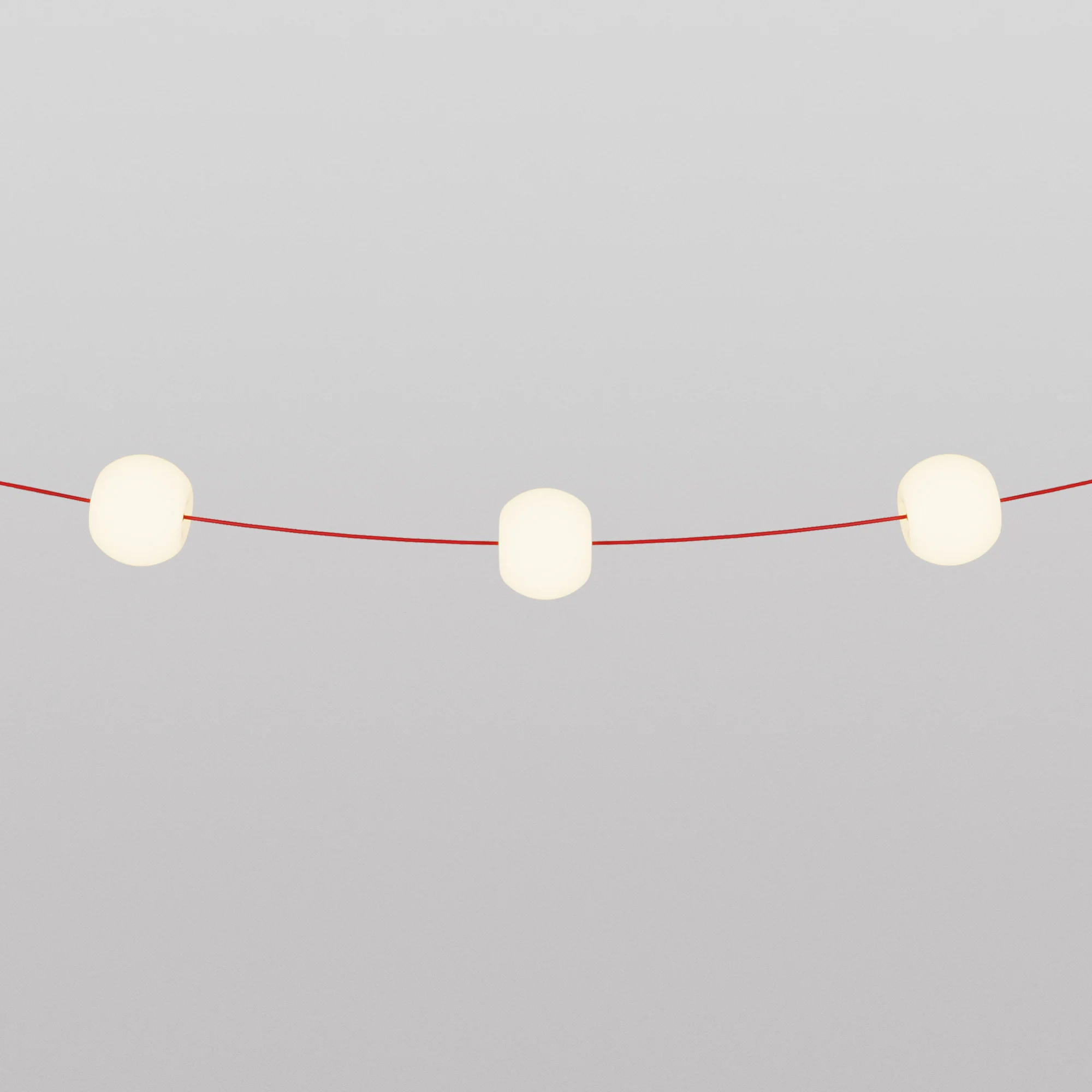 Outdoor light chain 3 light points IP67 Red Starfish - Marina3 Cherry