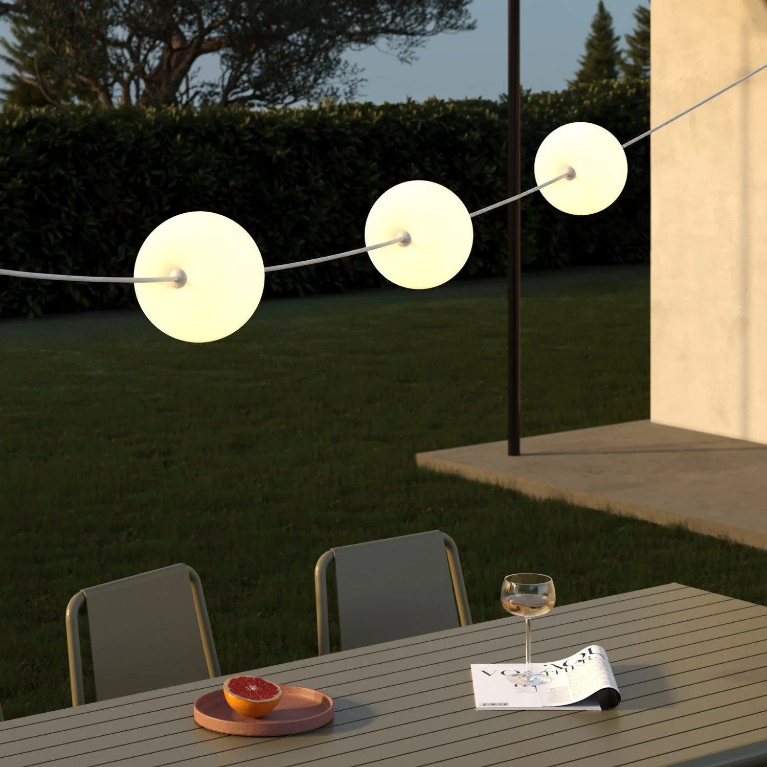 3-light outdoor IP67 string lights White Sand with UK Plug - Marina3 Cherry - Image 3
