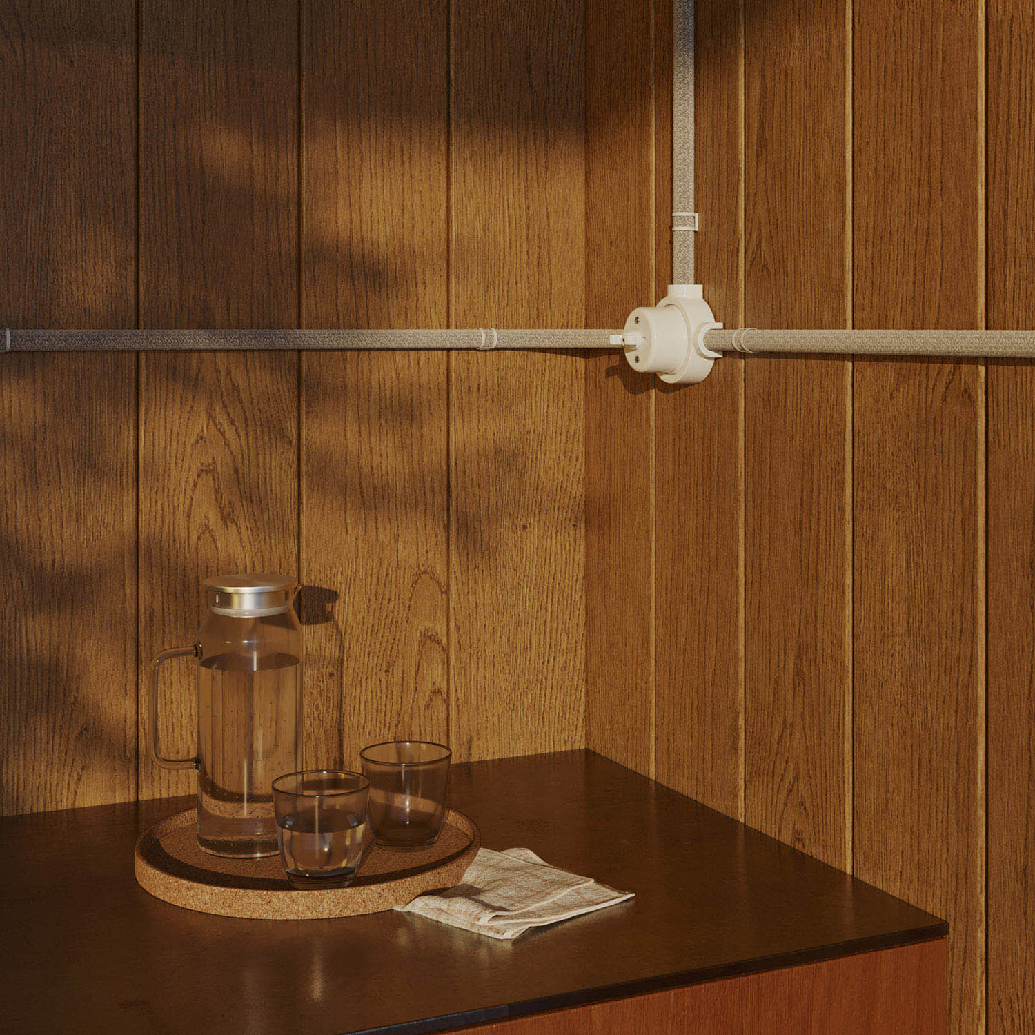 Switch/diverter kit with butterfly nut and base for Creative-Tubes in white porcelain - Image 25