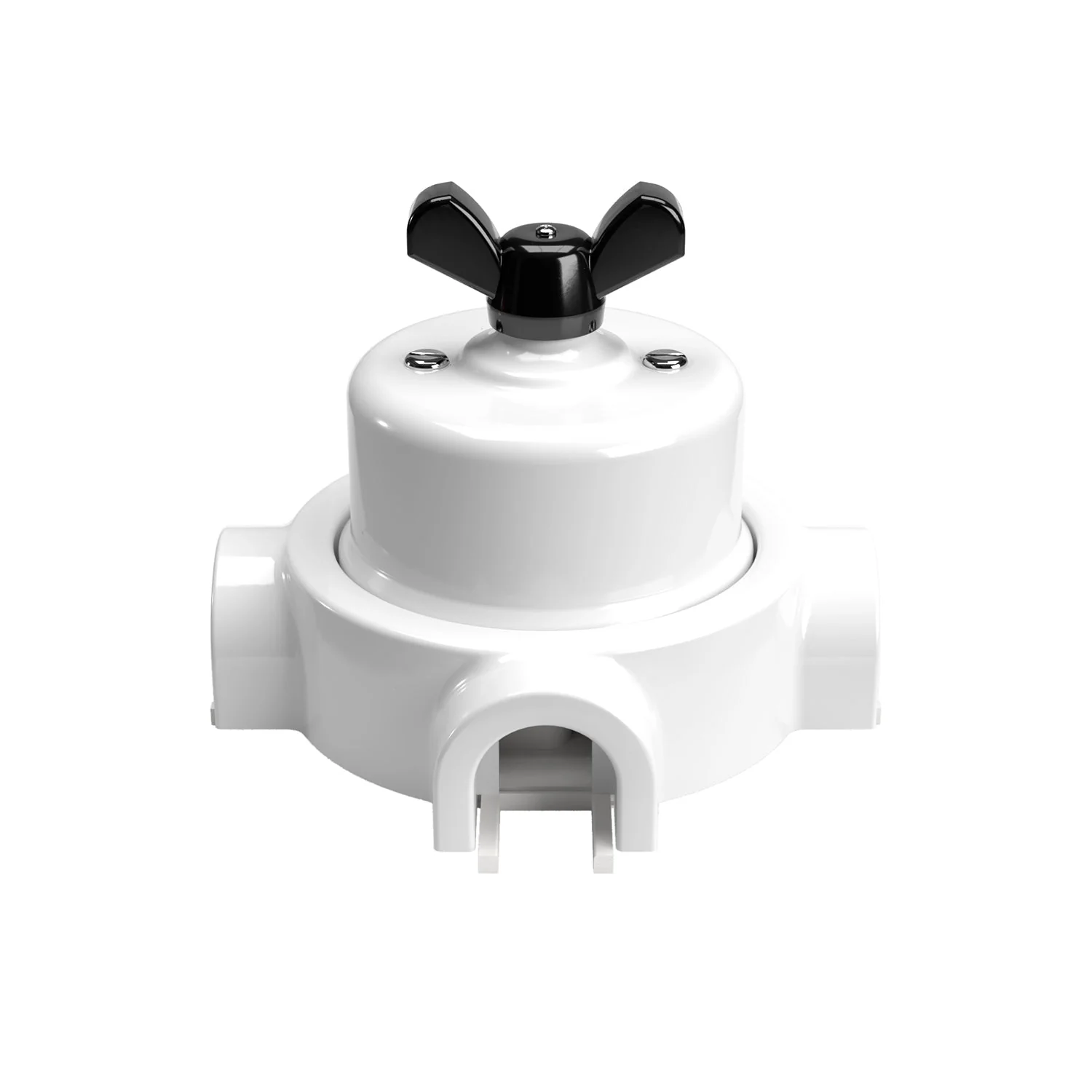 Switch/diverter kit with butterfly nut and base for Creative-Tubes in white porcelain - Image 44