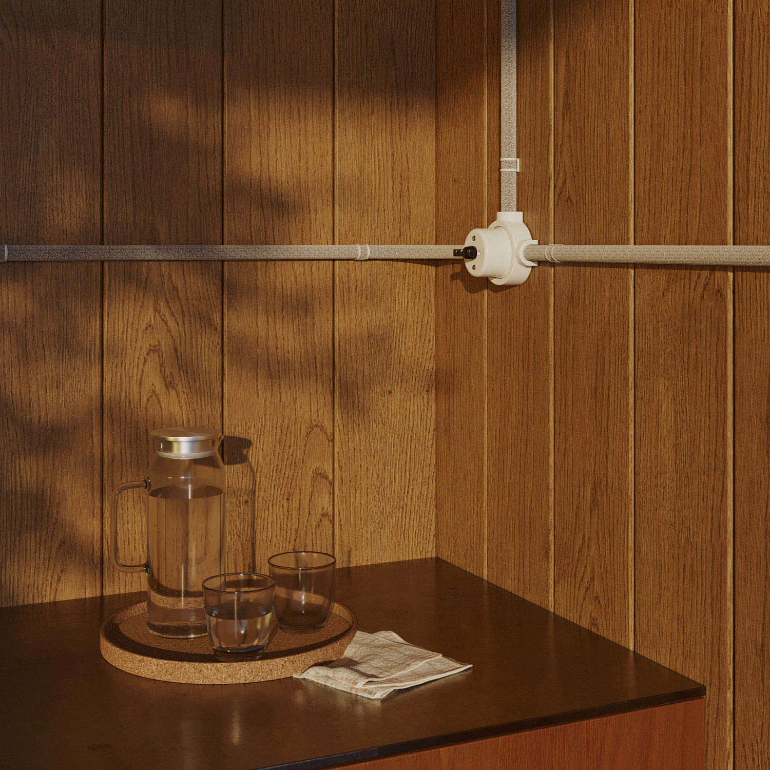 Switch/diverter kit with butterfly nut and base for Creative-Tubes in white porcelain - Image 47