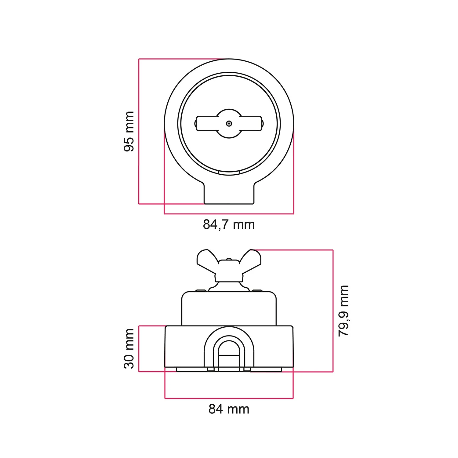 Switch/diverter kit with butterfly nut and base for Creative-Tubes in white porcelain - Image 6