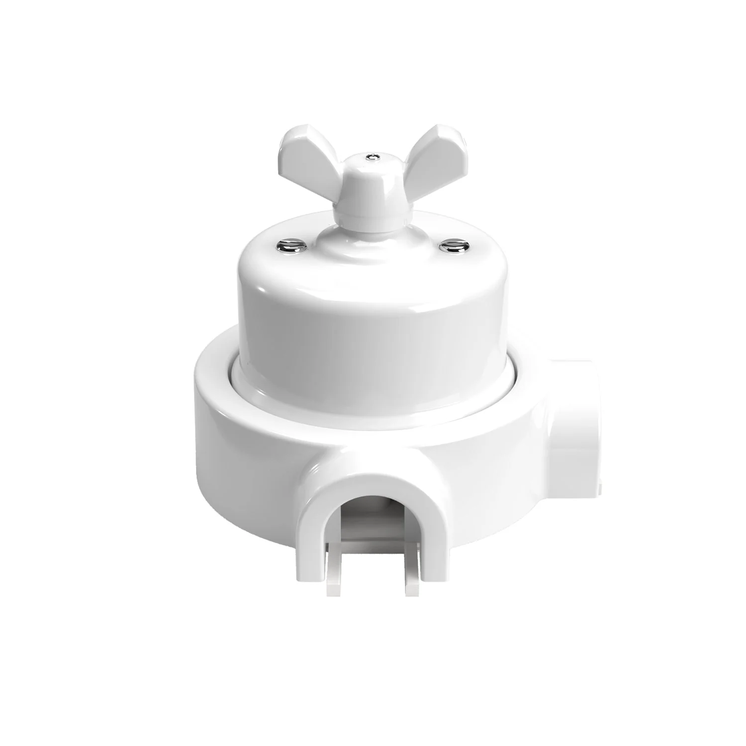 Switch/diverter kit with butterfly nut and base for Creative-Tubes in white porcelain - Image 8