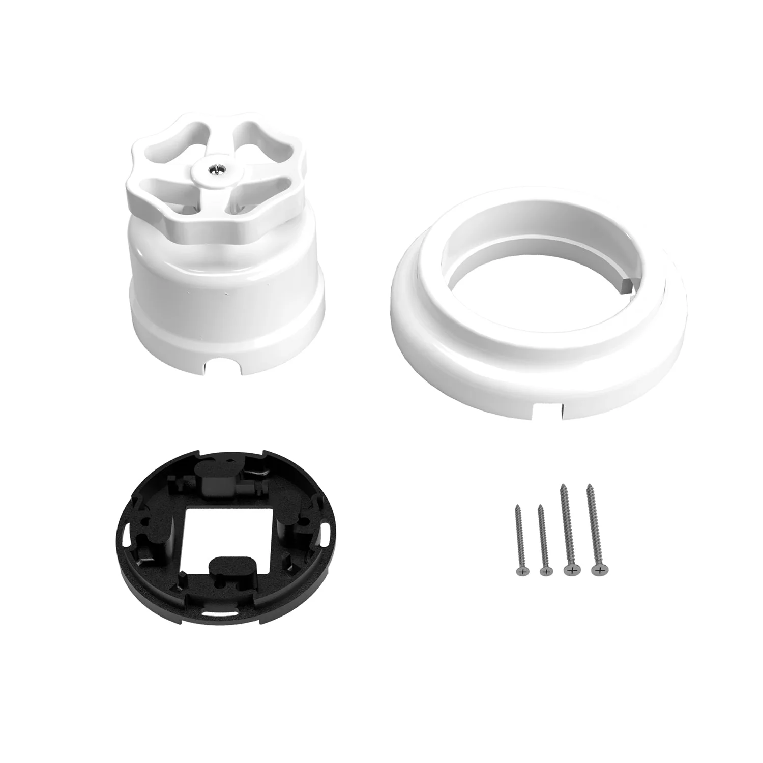 Switch/diverter kit with knob and white porcelain base - Image 3