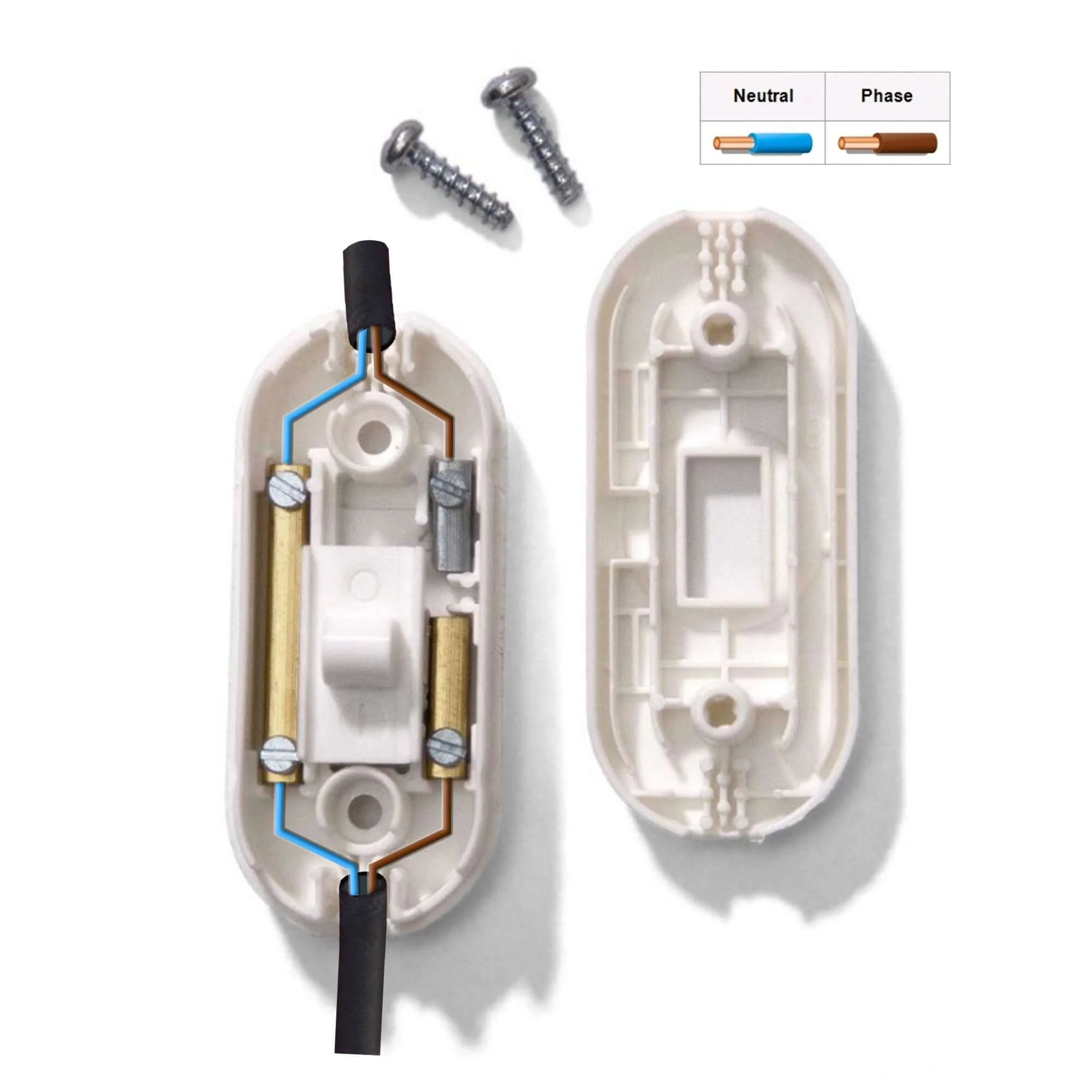 Single-pole inline switch with slider White - Design by Achille Castiglioni - Image 4