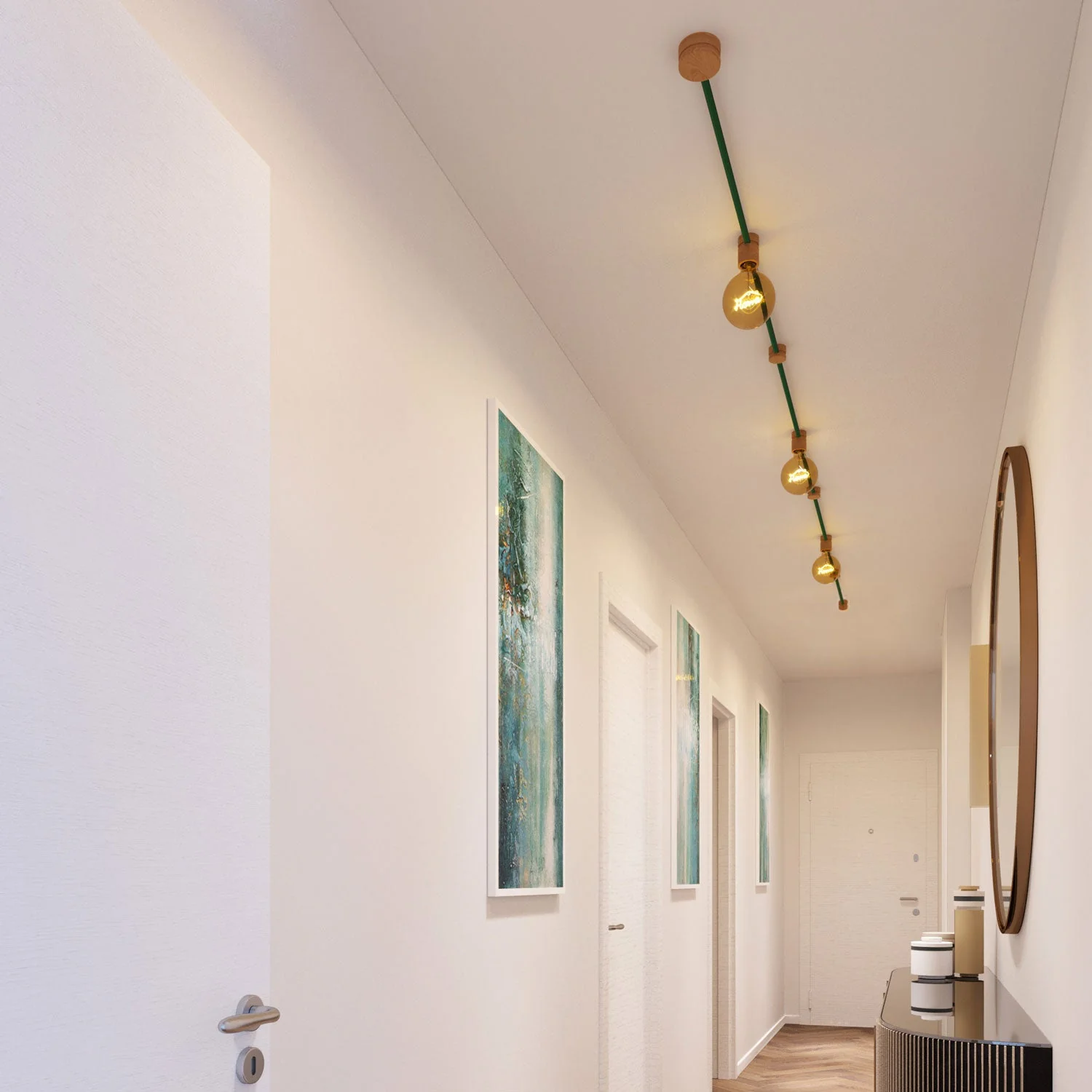 Filé Linear System Kit - with 5 m CM21 cable for string light and 7 wooden components for interiors - Image 2