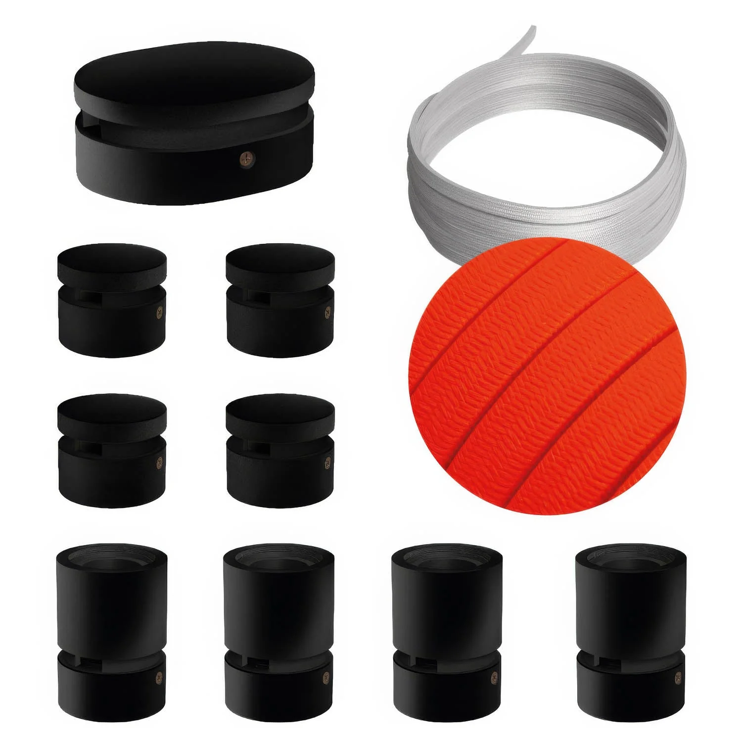 Filé Symmetric System Kit - with 5 m CF15 cable for string light and 9 black painted wooden components for interiors