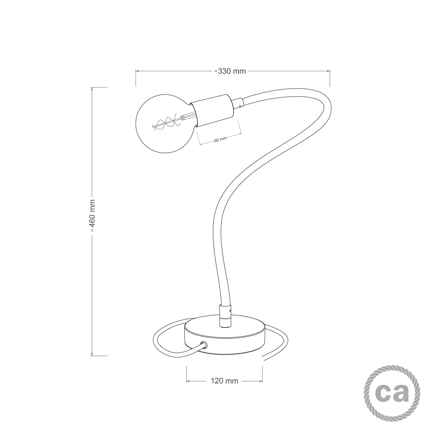 Table Flex adjustable table lamp with diffused light and UK plug - Satin titanium - Image 5