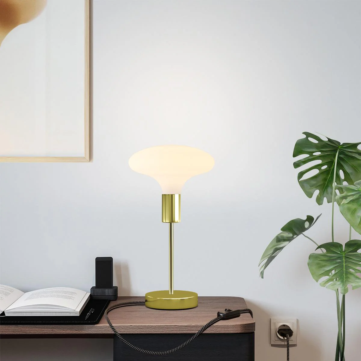 Idra table lamp in metal - Brass - Image 2