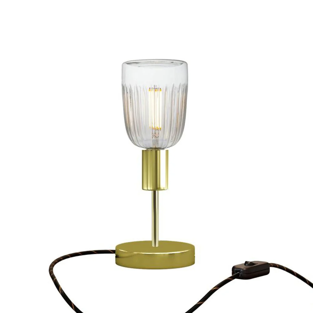 Alzaluce Tiche table lamp in metal with UK plug - Brass