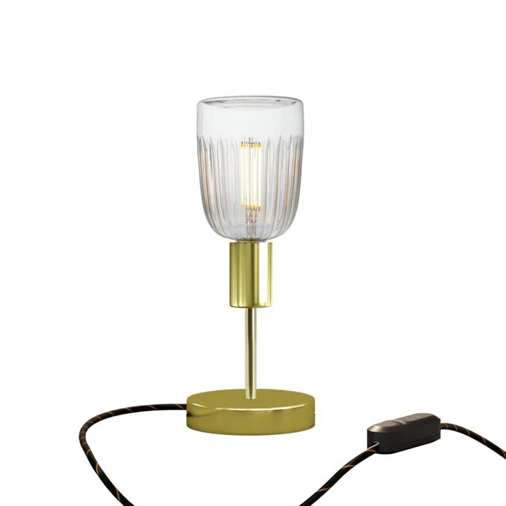 Alzaluce Tiche table lamp in metal with UK plug - Brass - Image 5