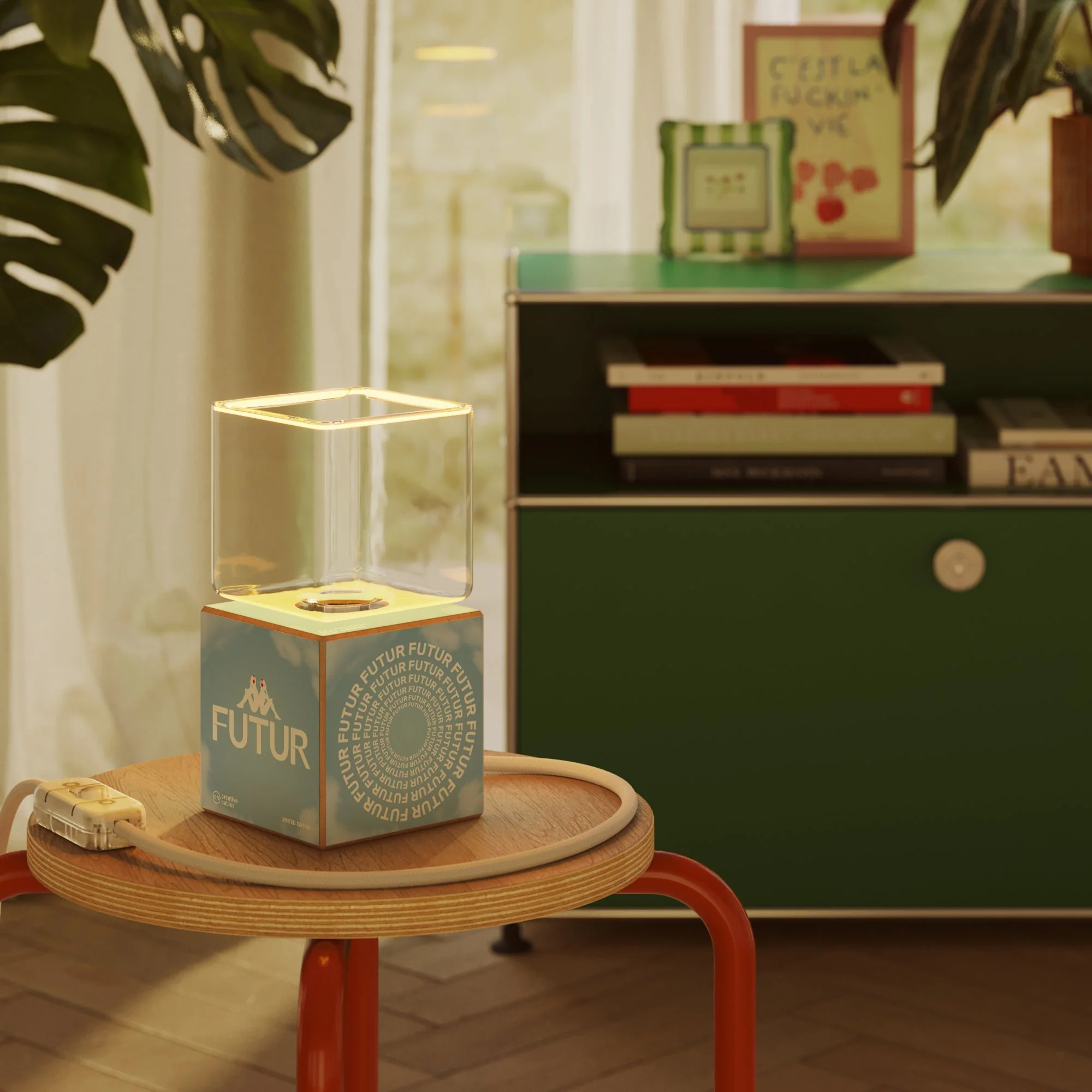 Cubetto table lamp “Futur” with Ghost Light bulb - Futur Festival - Image 2