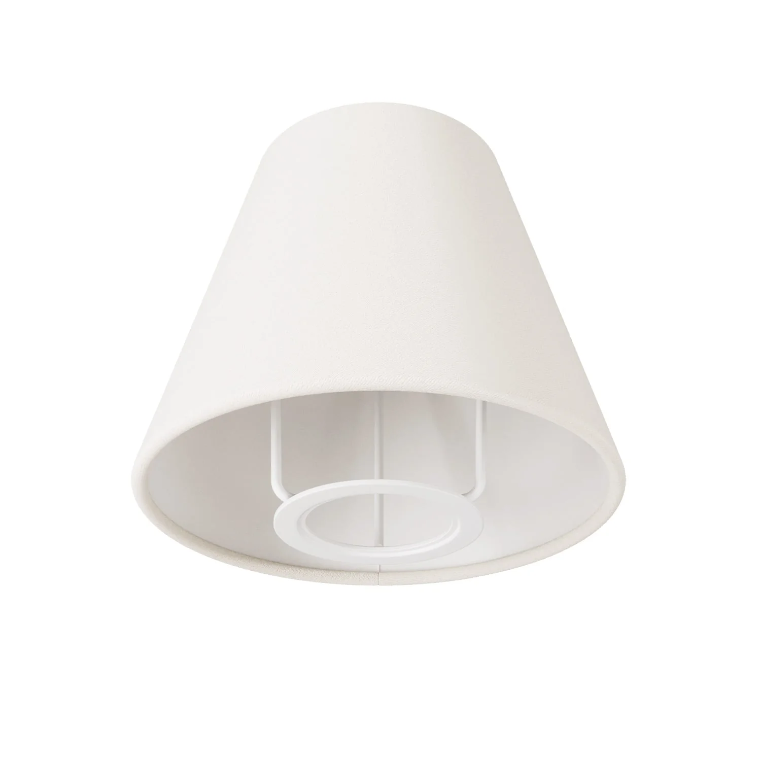 MAG-Y table lamp with round metal base and lampshade - Matt white - Image 4