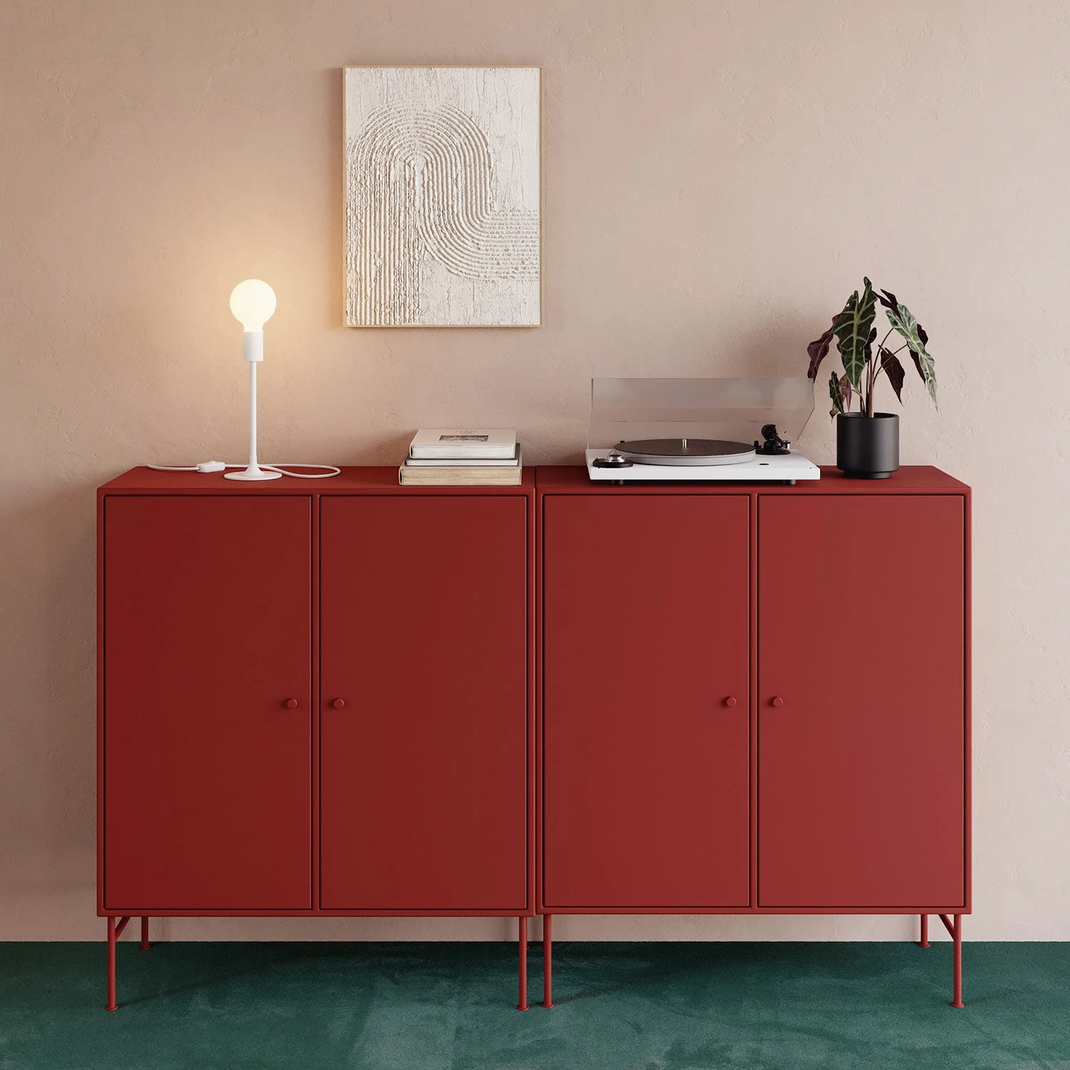 MAG-Y table lamp with round metal base - Matt white - Image 2
