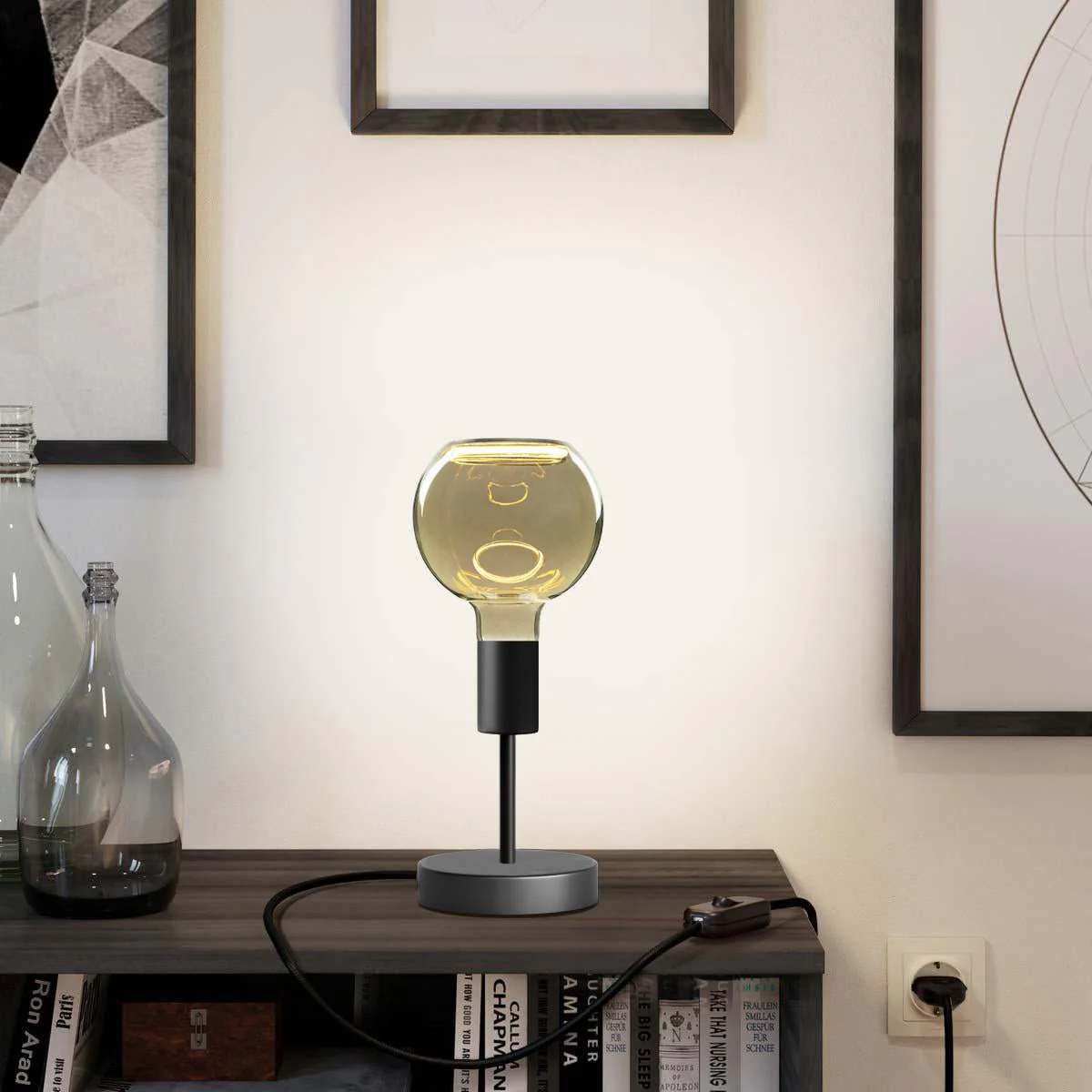 Alzaluce Globo Ghost table lamp in metal - Matt black - Image 2
