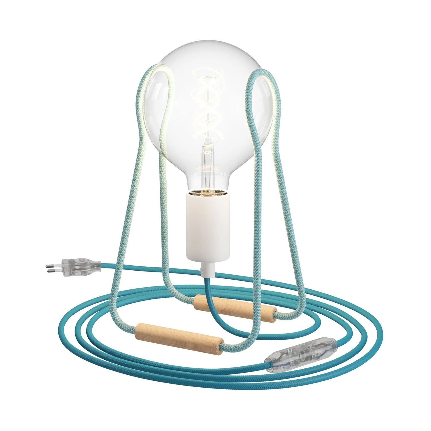 Taché Metal table lamp - White Blue