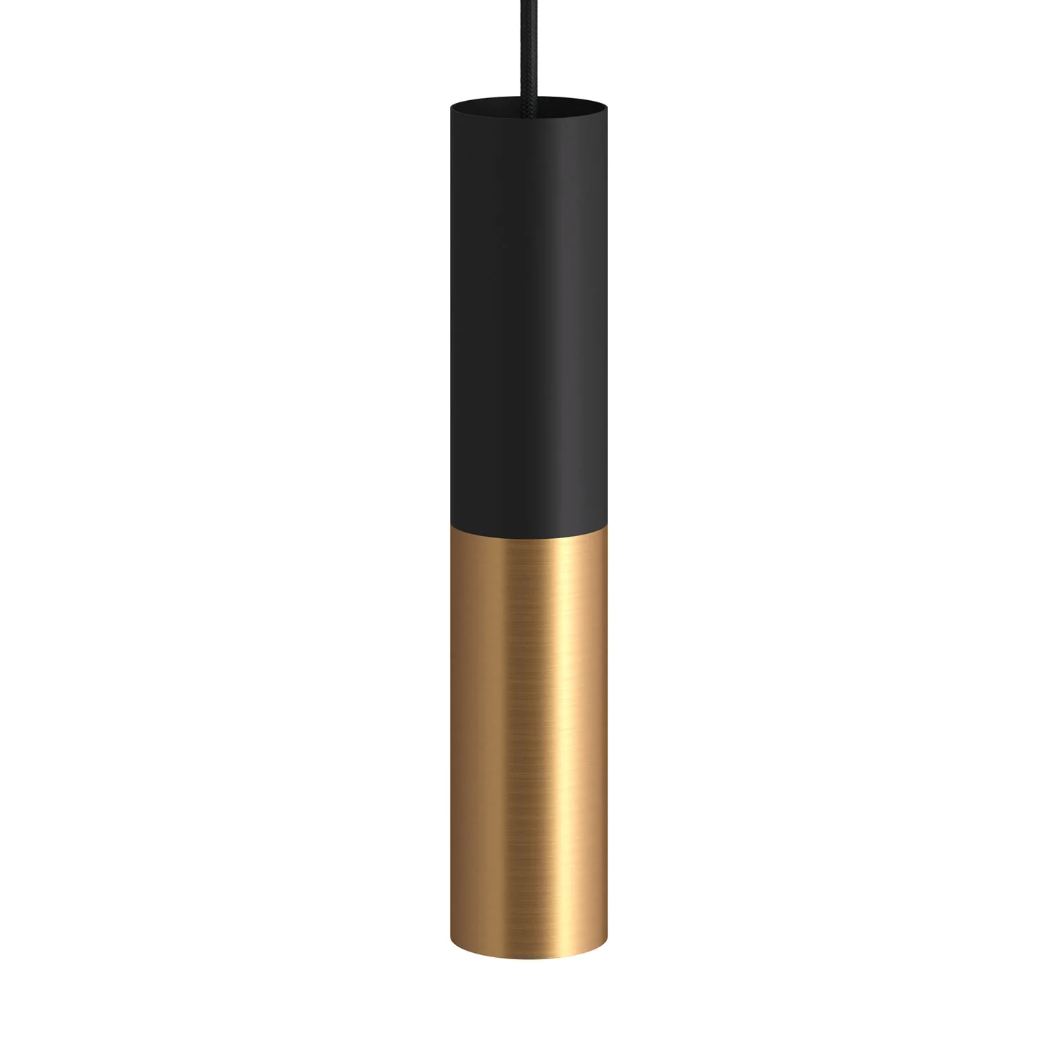 Tub-E12, double metal tube spotlight with double E12 socket ring - Black and Brushed bronze