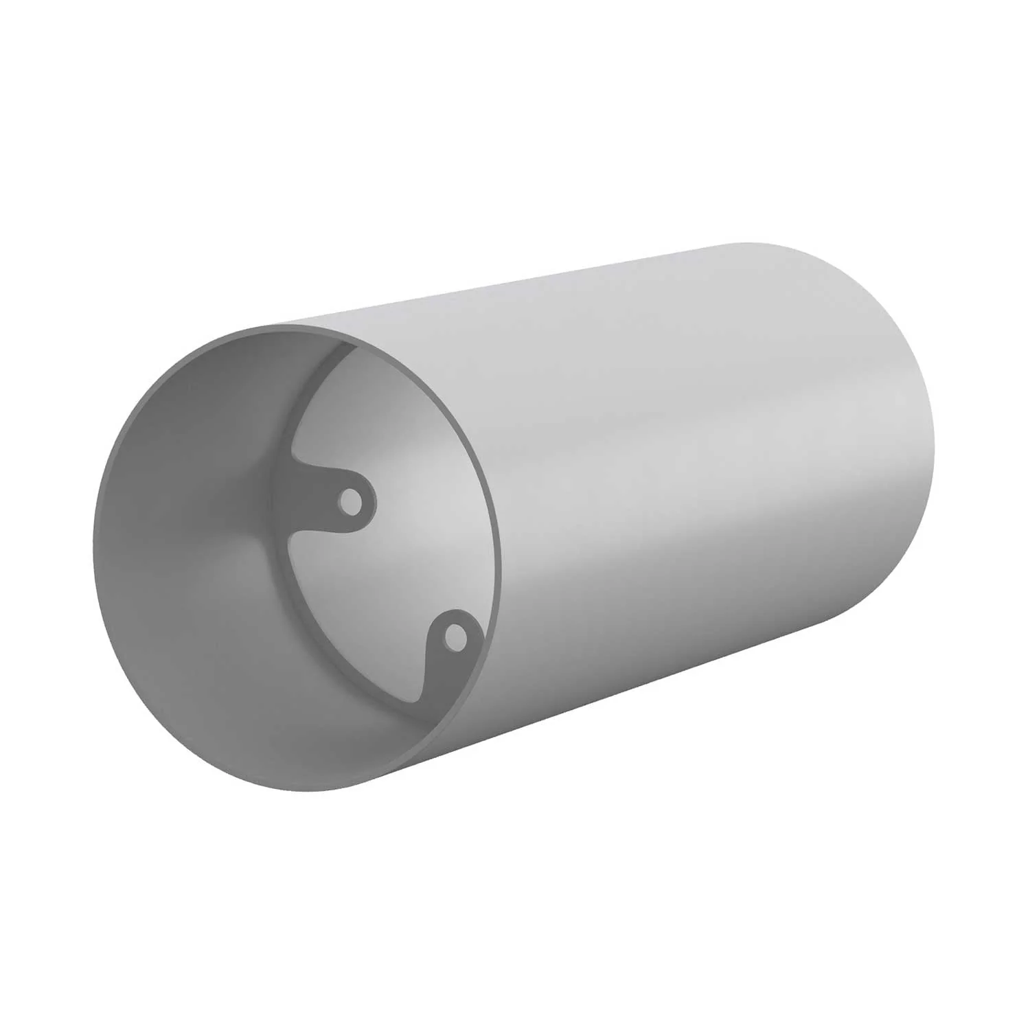 Tub-E14, metal tube for spotlight with double ring E14 lamp holder - Matt white - Image 3