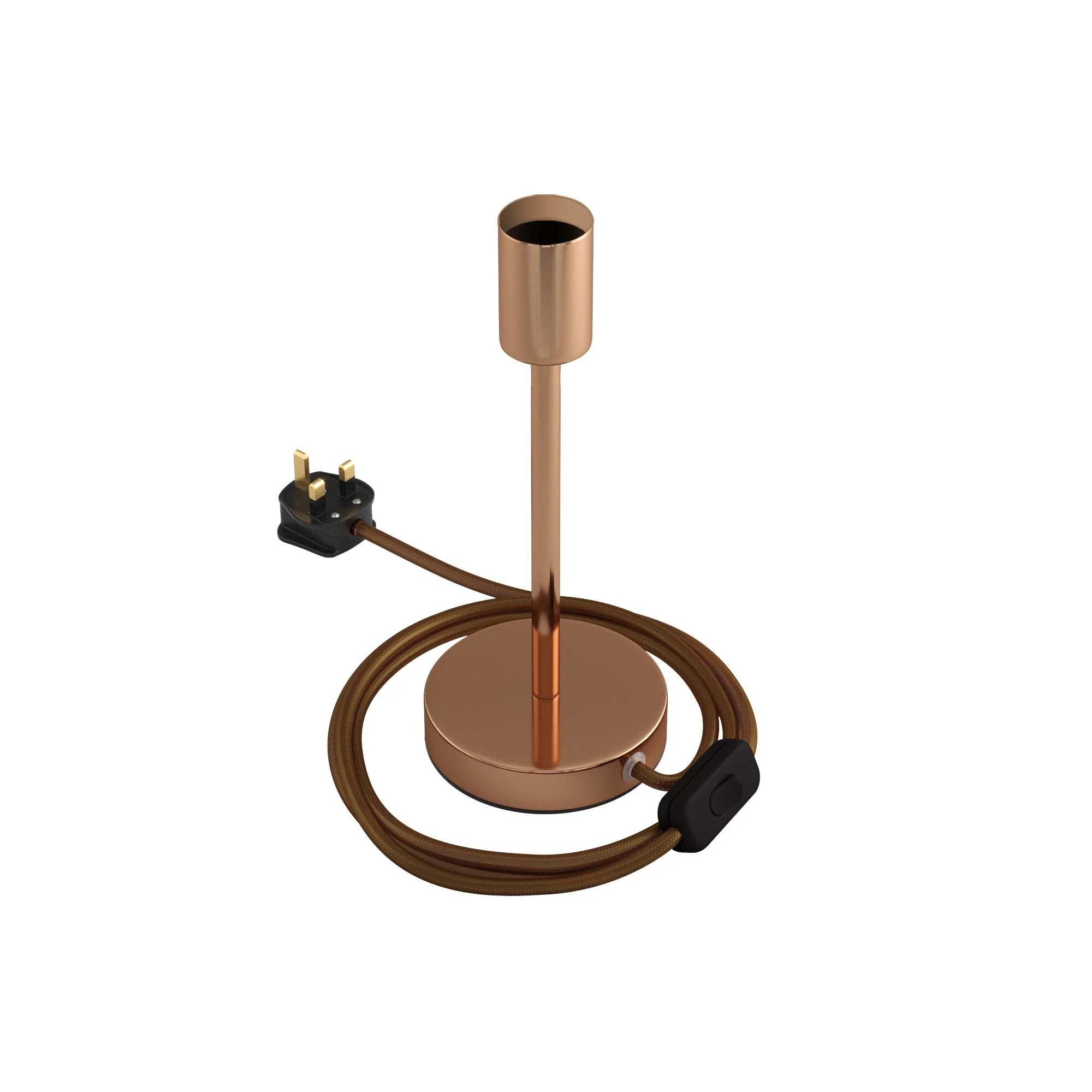 Alzaluce - Metal table lamp with UK plug - Copper - Image 7