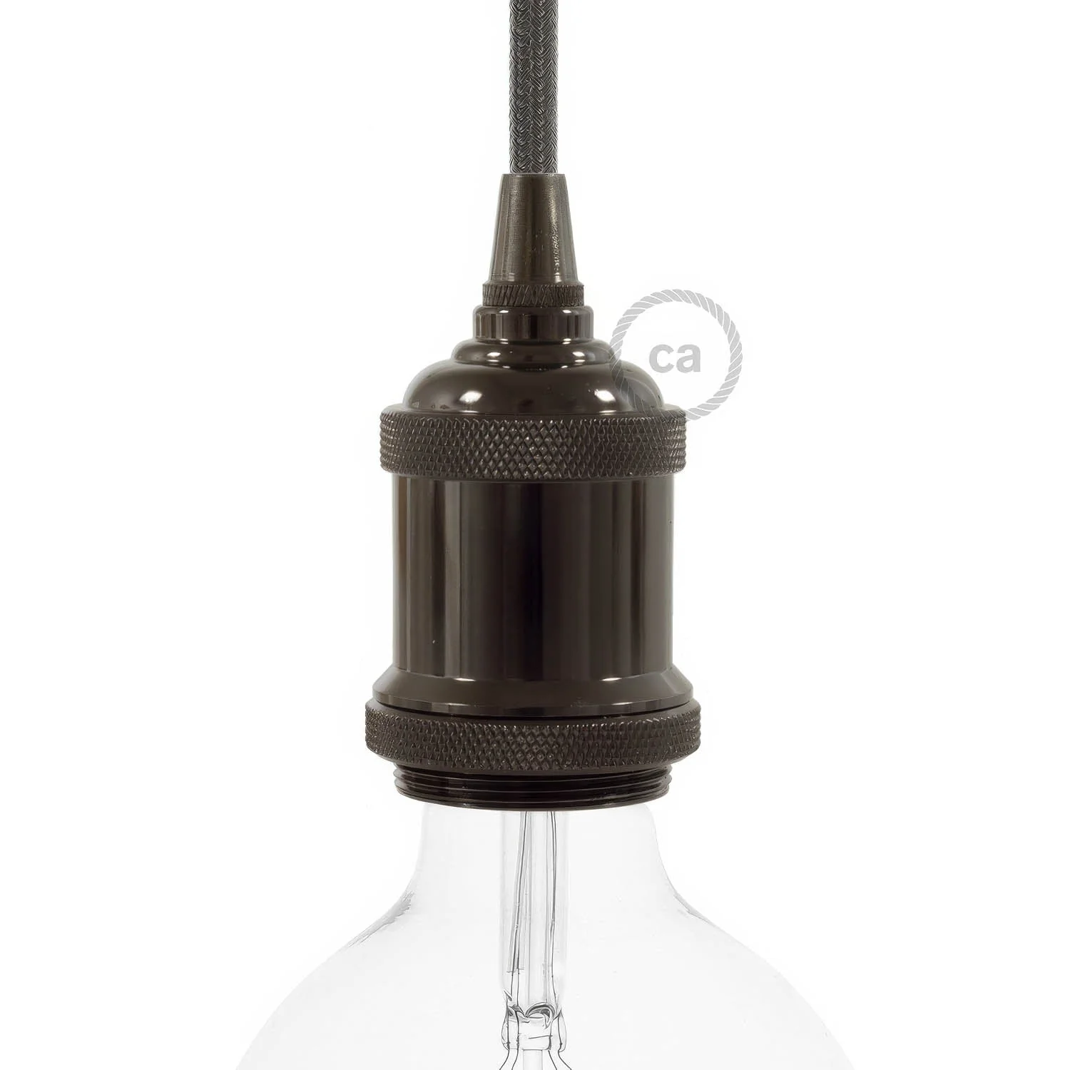 Vintage Style - single-ferrule E26 light bulb socket kits - Black Pearl