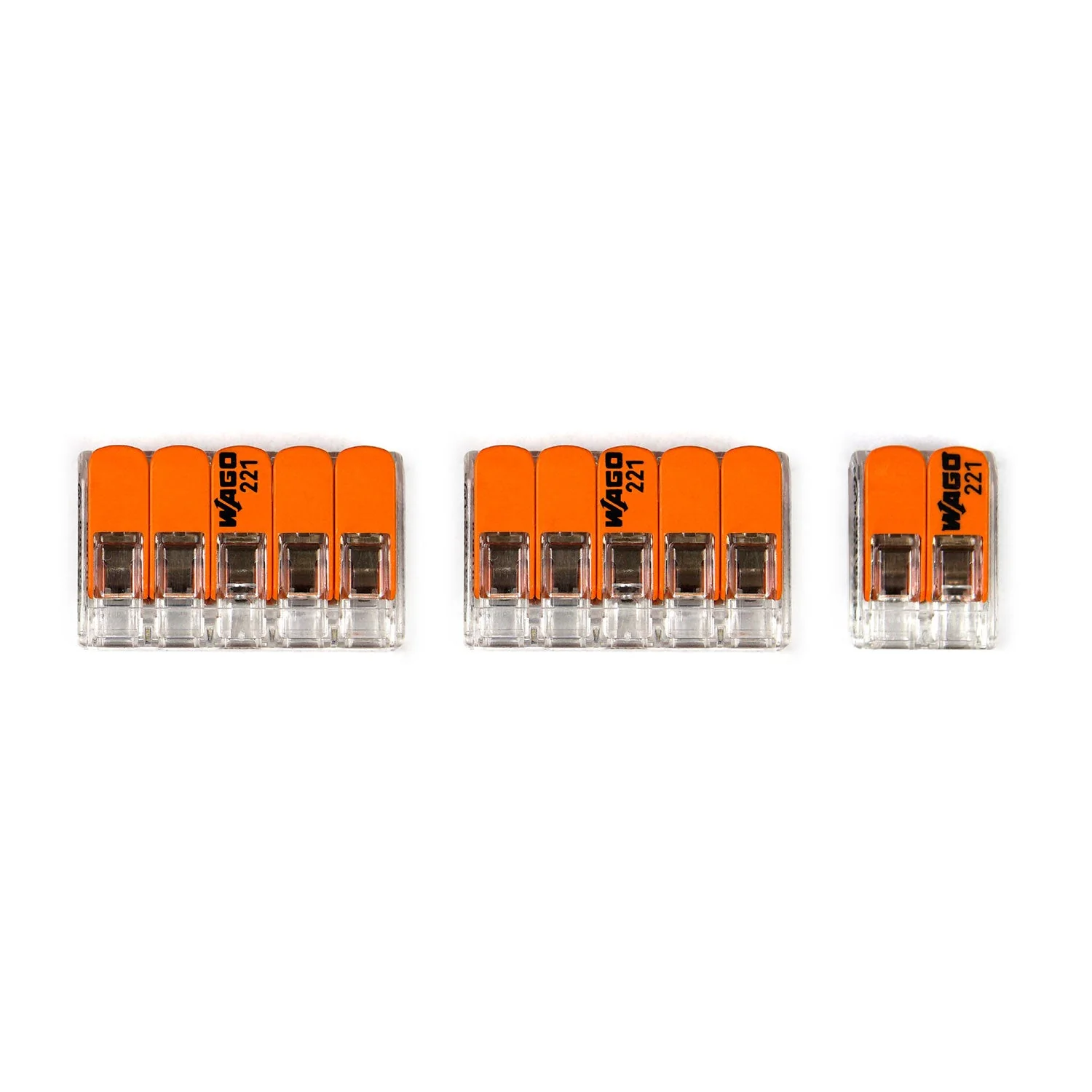 WAGO connection kit compatible with 2x cable for 3-hole ceiling rose