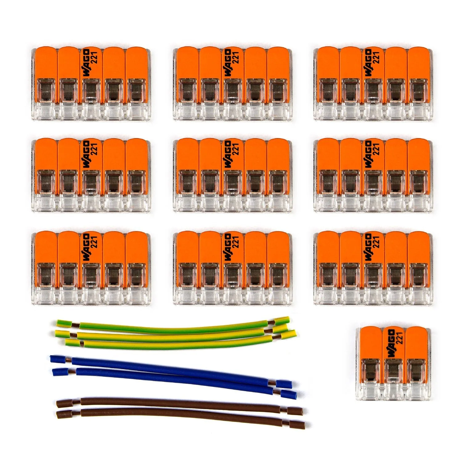 WAGO connection kit compatible with 3x cable for 10-hole ceiling rose