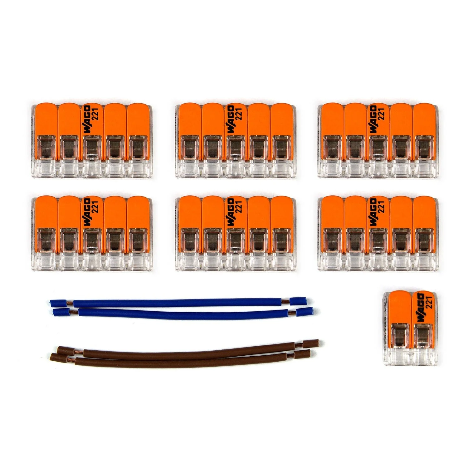 WAGO connection kit compatible with 2x cable for 10-hole ceiling rose