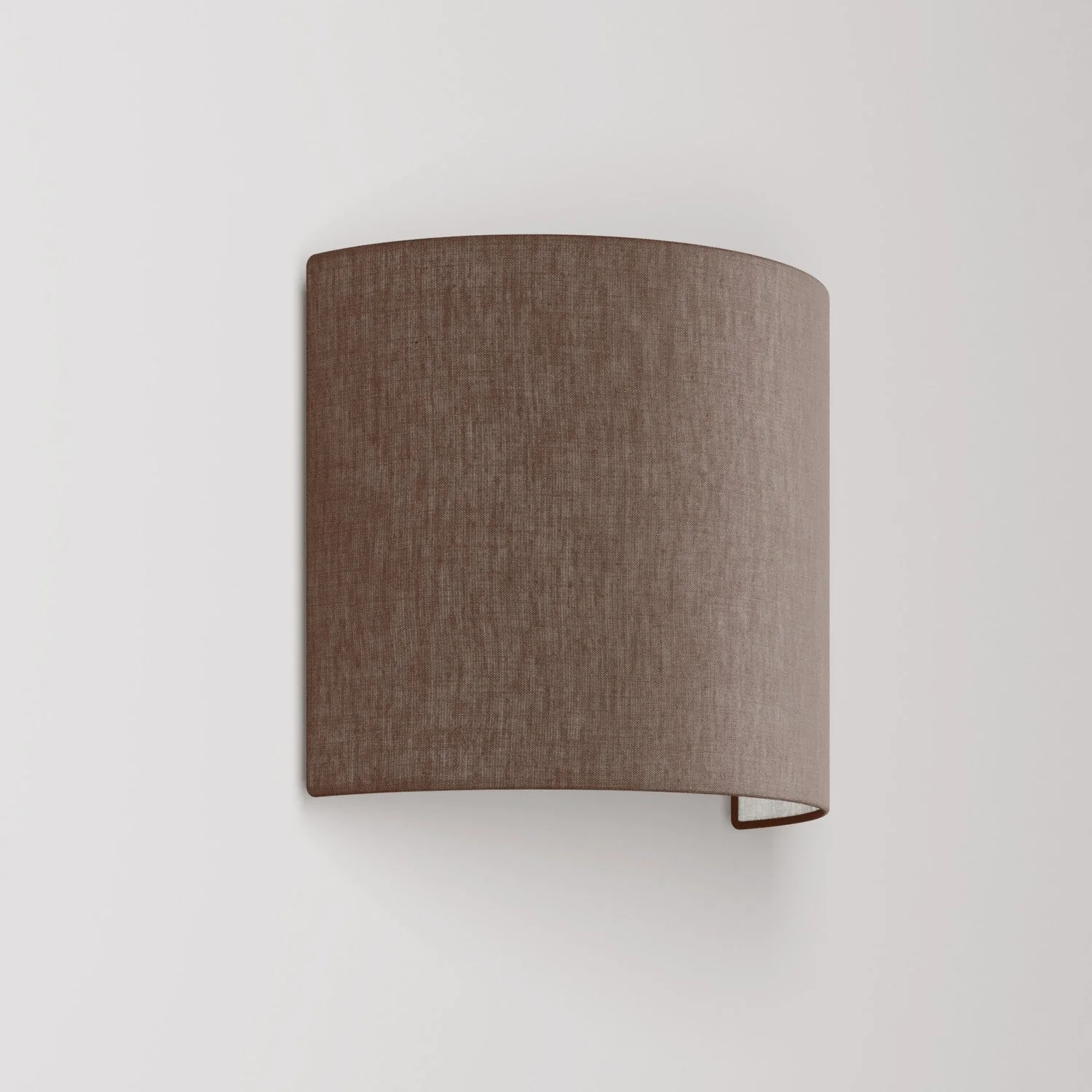 Ventola wall light with Camelot brown fabric lampshade - Made in Italy