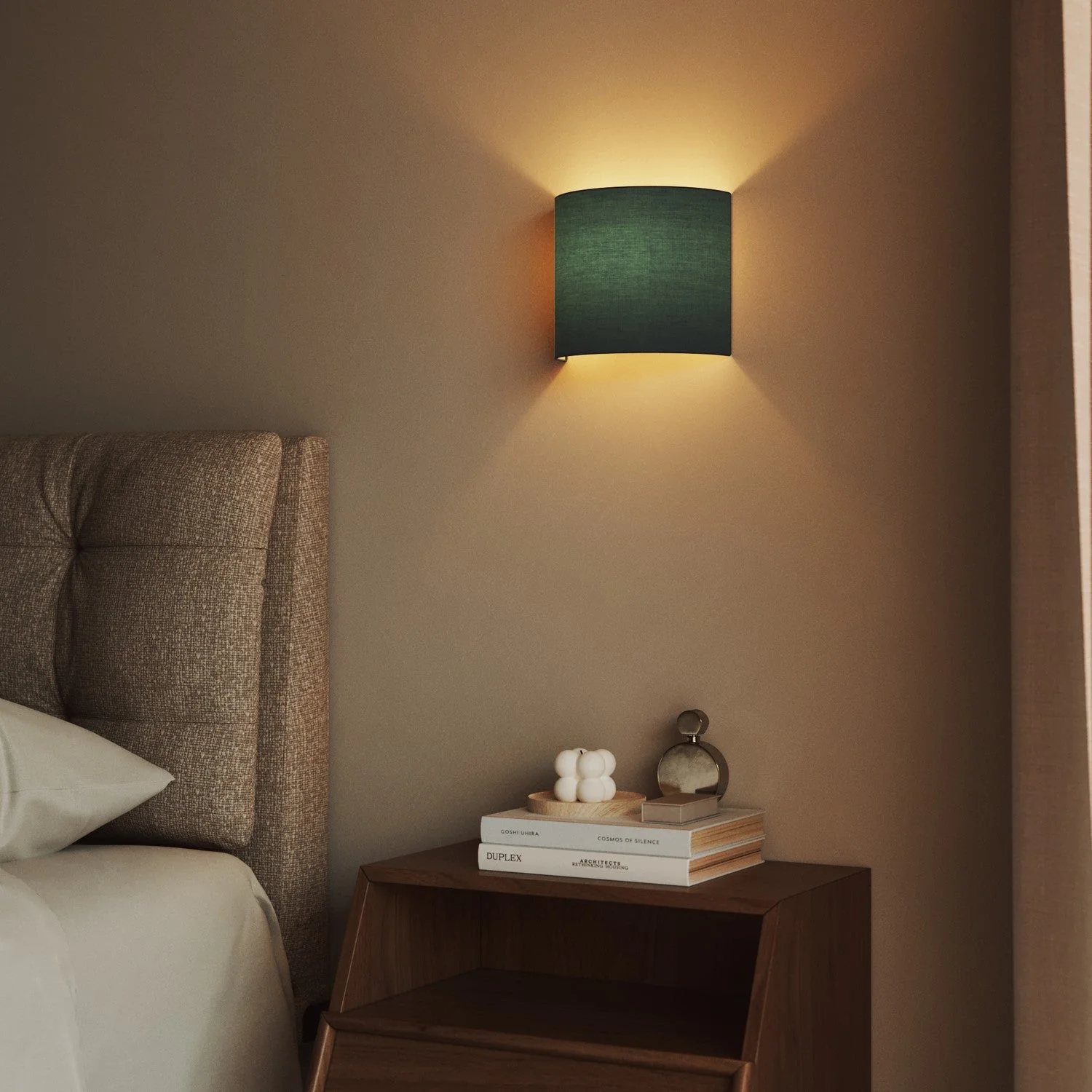 Ventola wall light with Teletta fabric lampshade in severe blue - Made in Italy - Image 2