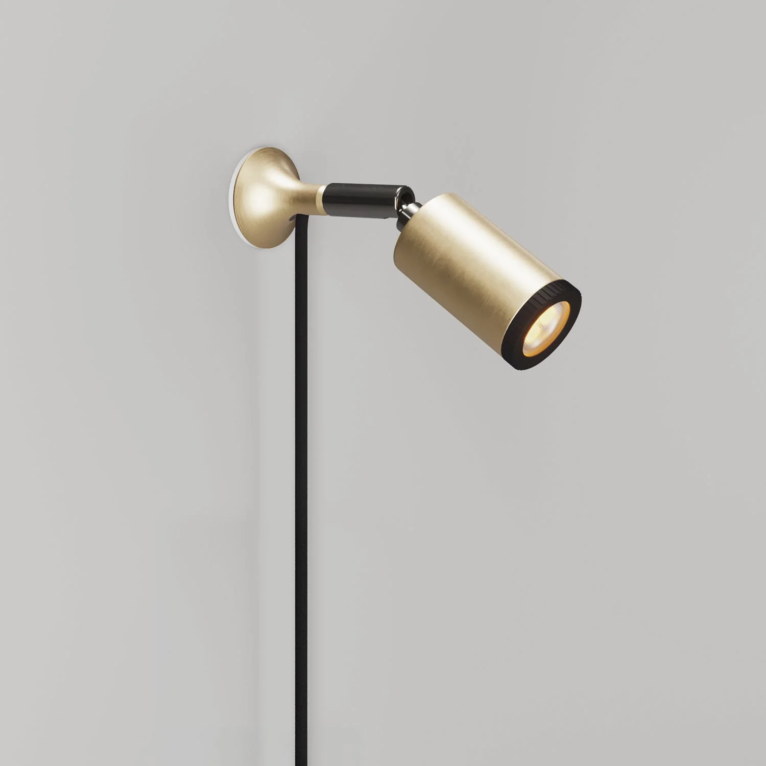 MAG-Y wall lamp with joint and spotlight - Satin bronze
