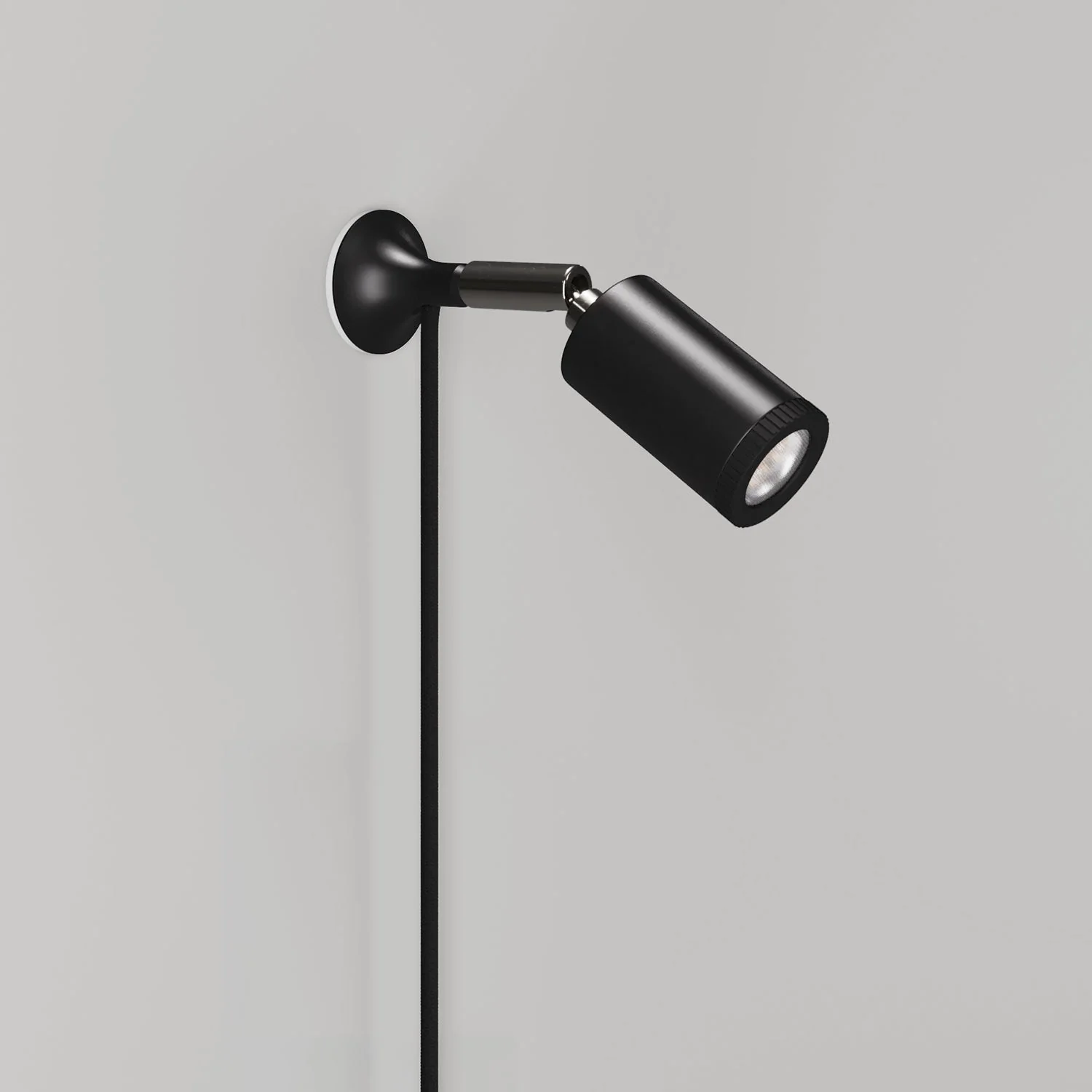 MAG-Y wall lamp with joint, spot light and UK plug - Black - Image 5