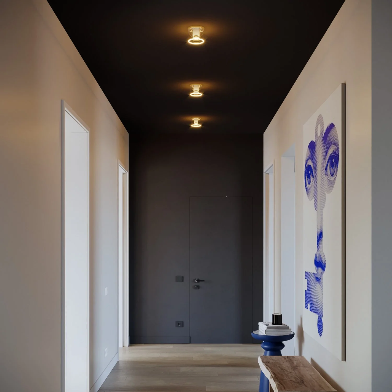 Wall light with Ghost mini transparent light bulb - White - Image 4