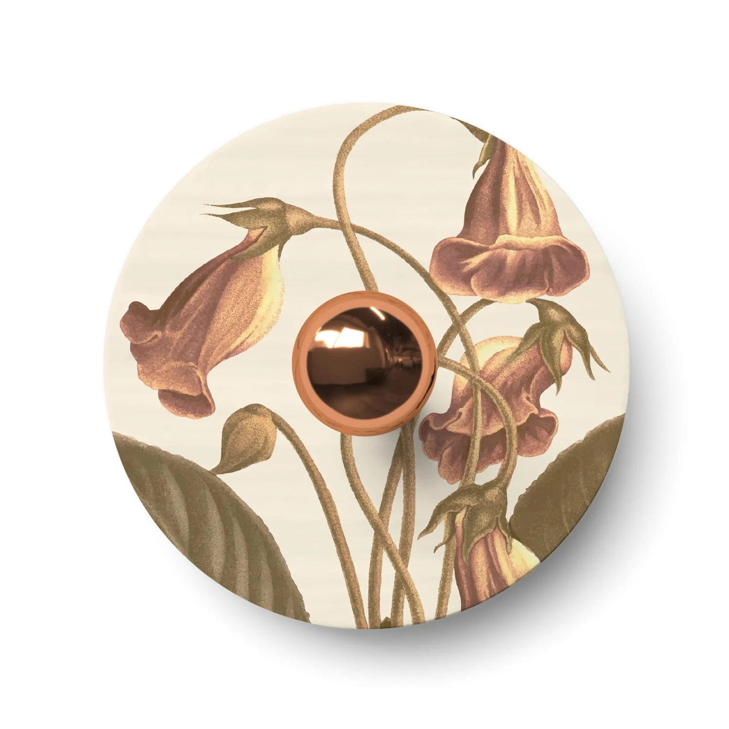 Wall or ceiling lamp with 'Blossom Haven' Botanical Gloxinia floral-patterned lampshade - Waterproof IP44 - Image 3
