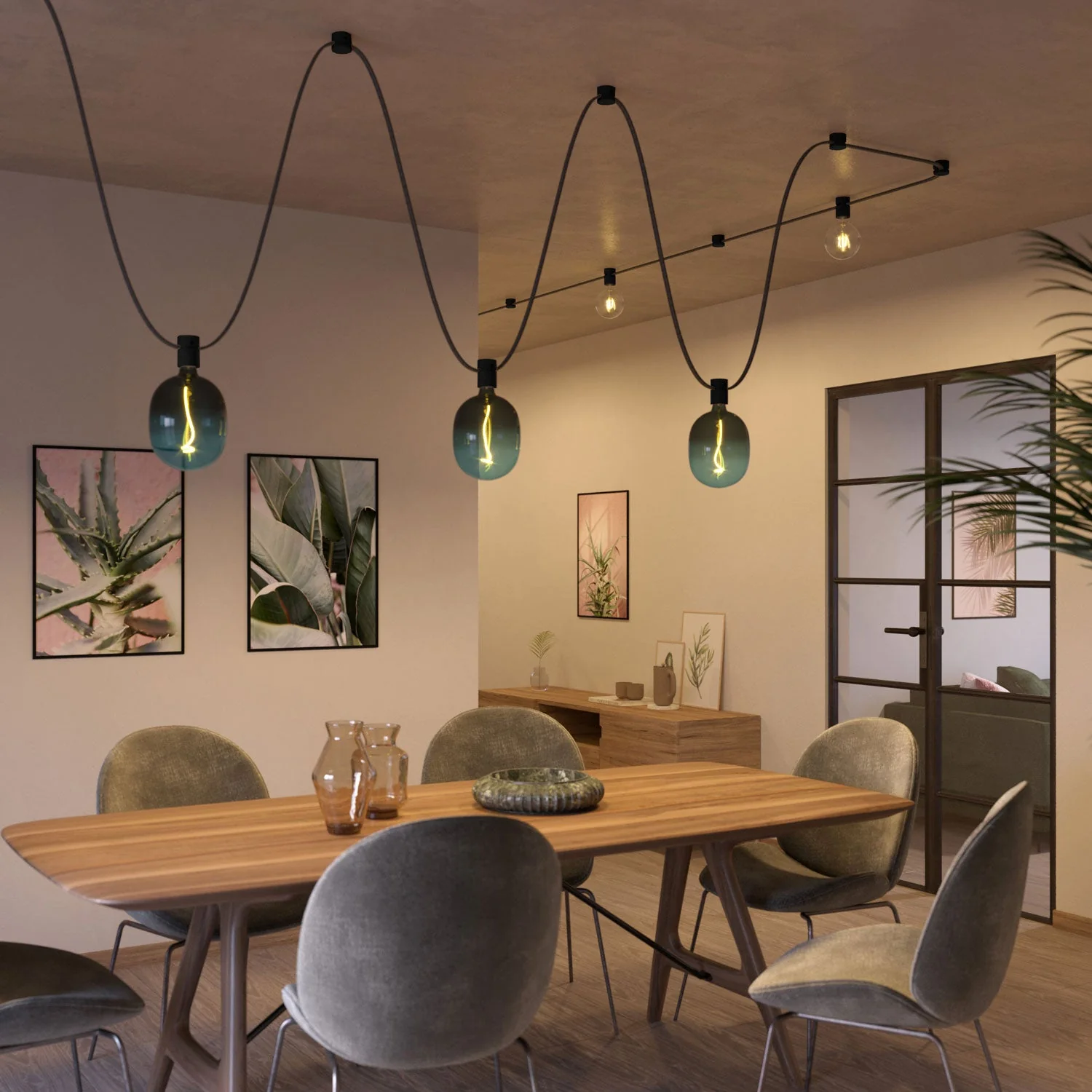 Wooden terminal for cable for string light and Filé system. Made in Italy - Black - Image 7