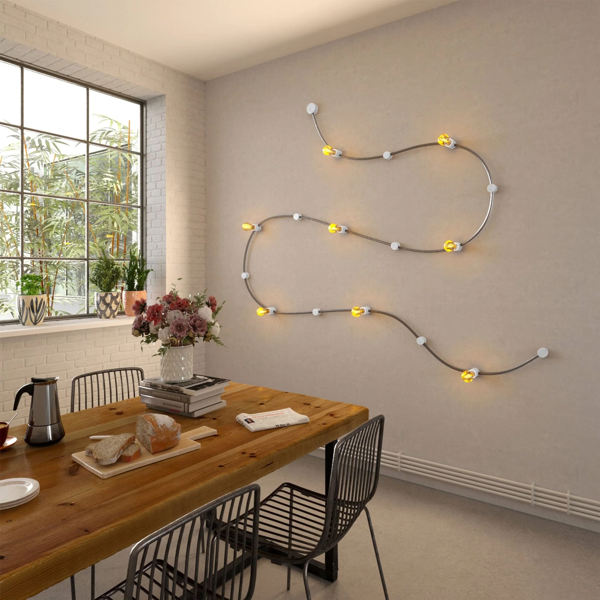 Wooden terminal for cable for string light and Filé system. Made in Italy - White - Image 4