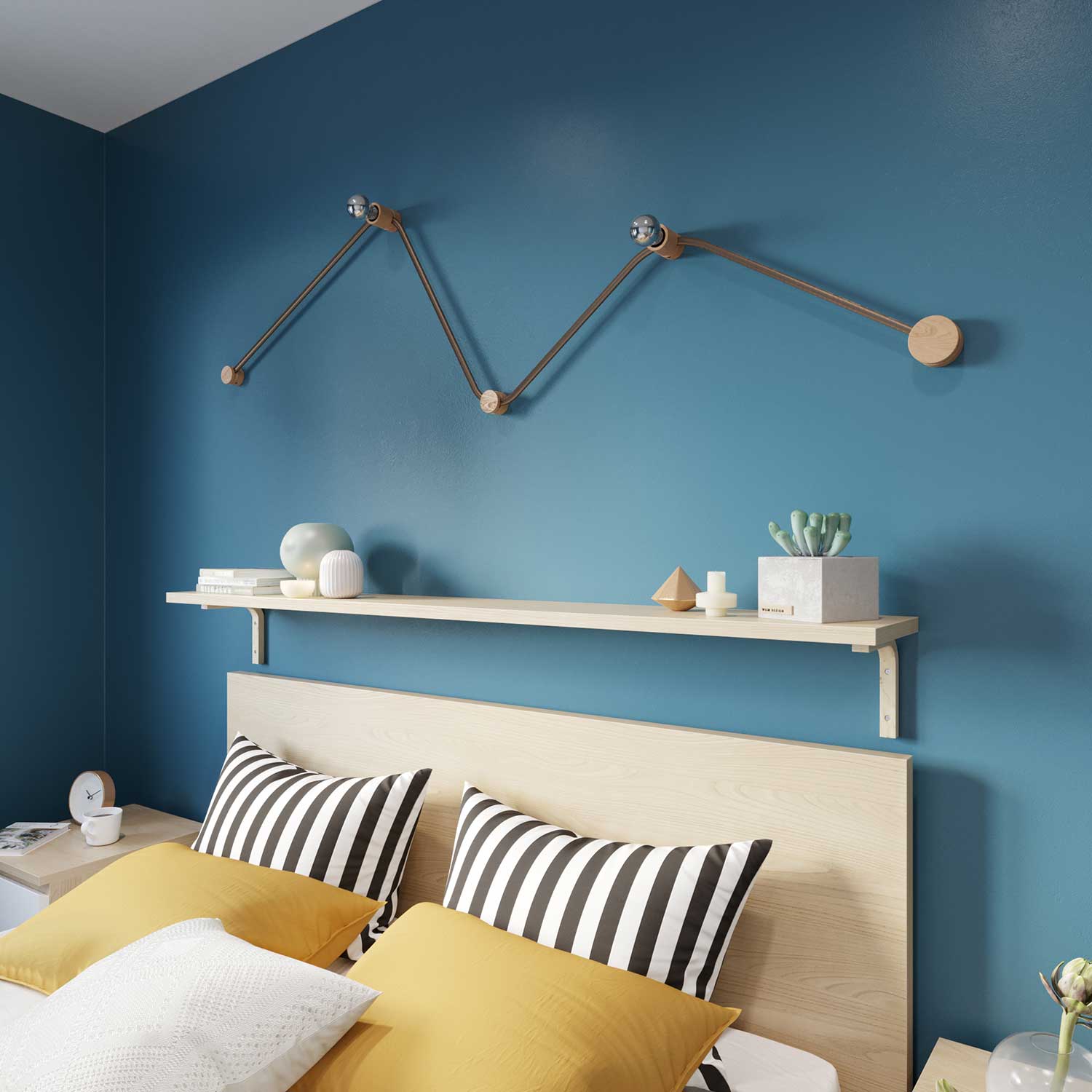 Wooden lamp holder for cable for string light and Filé system. Made in Italy - Neutral - Image 6