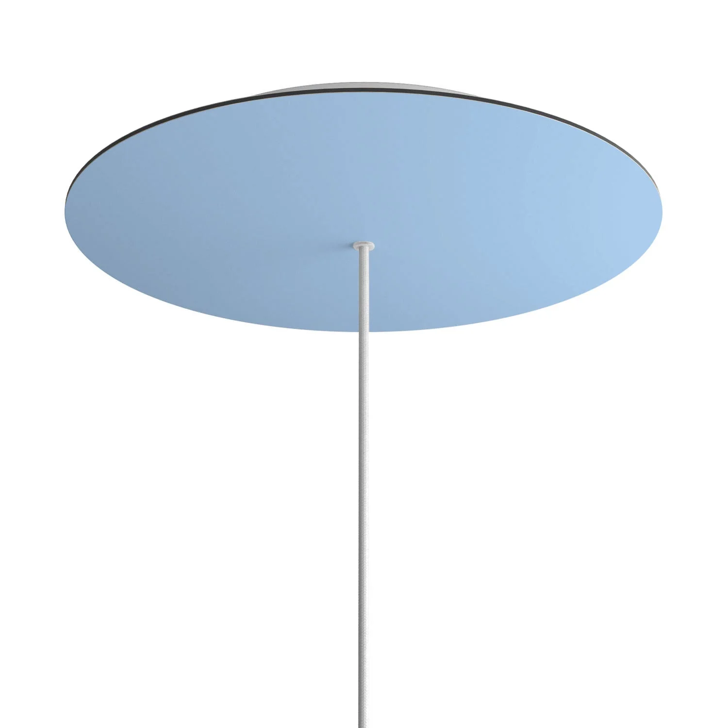 XXL Ceiling Rose Rose-One round, 400 mm diameter with 1 hole and 4 side holes - Powder blue