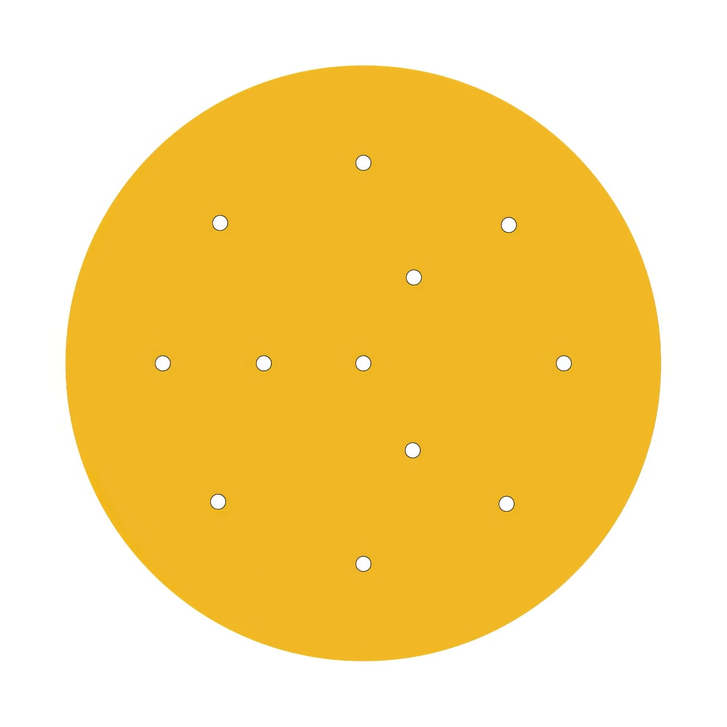 XXL Rose-One round ceiling rose, 400 mm diameter with 12 holes and 4 side holes – Mustard - Image 3