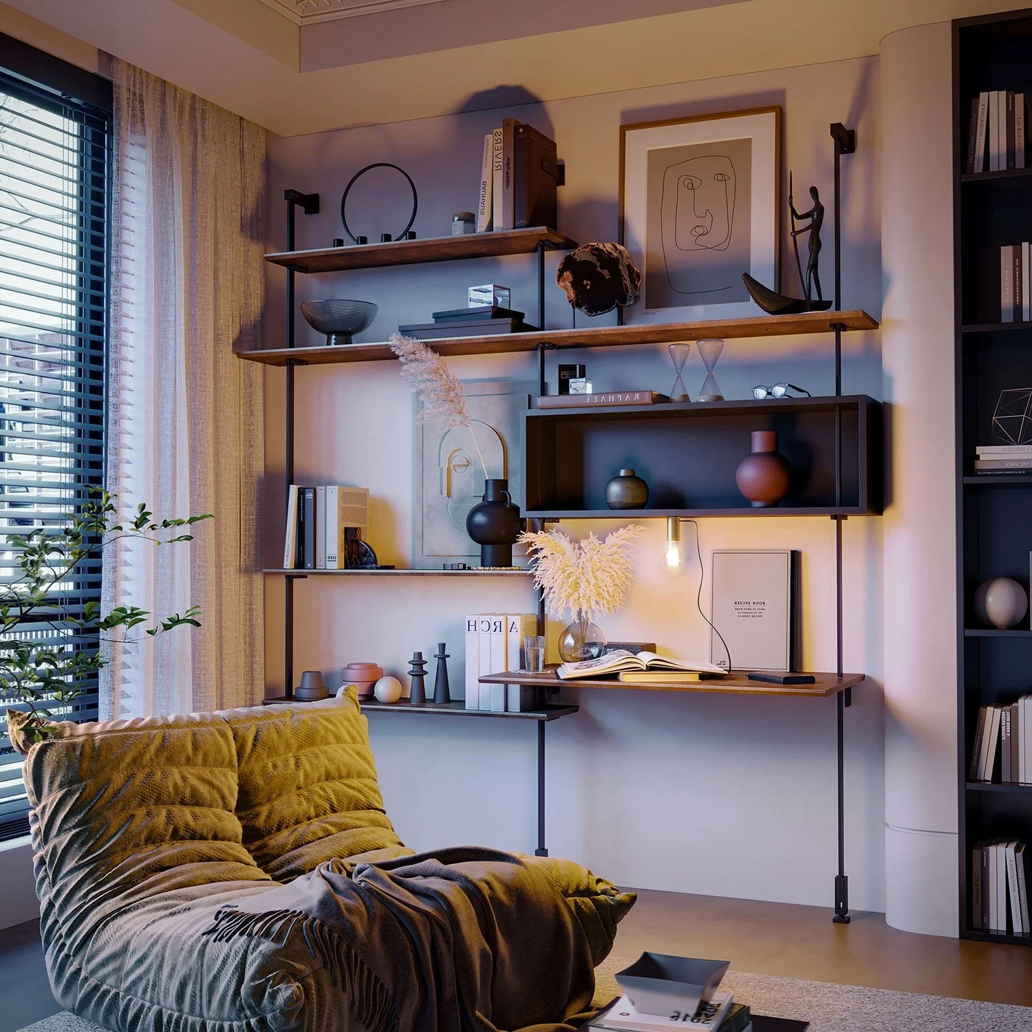YES! Portable lamp at 5V with A60 light bulb - Satin bronze - Image 3