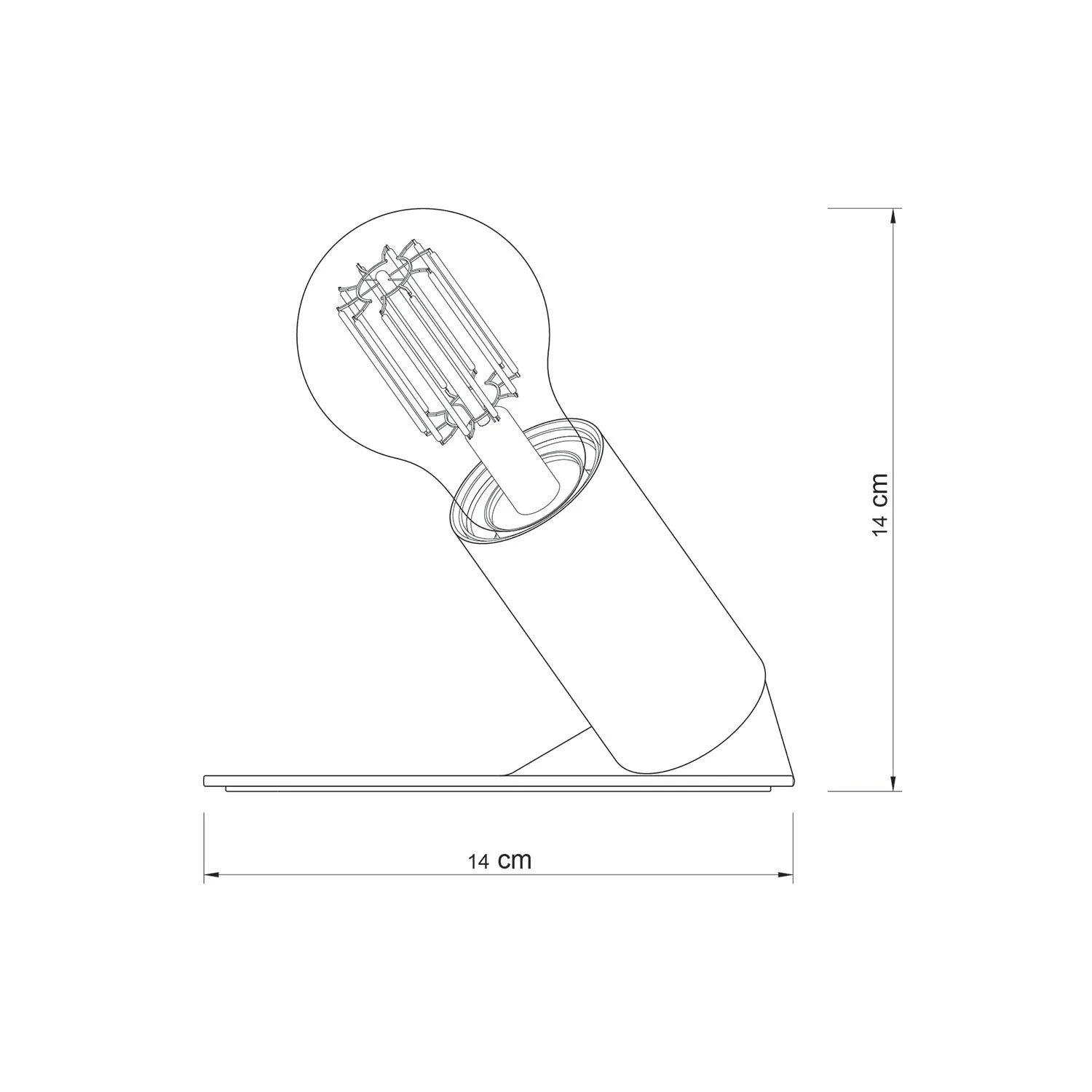 YES! 5V table lamp with A60 light bulb and metal base - Black - Image 5